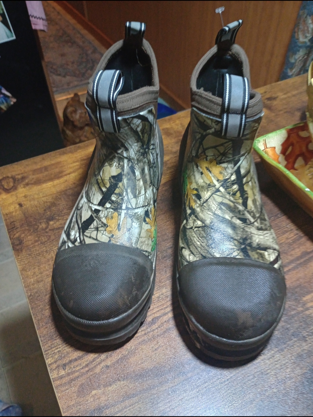 Kids Camo Waterproof Rain & Snow Boots - Brown/Green